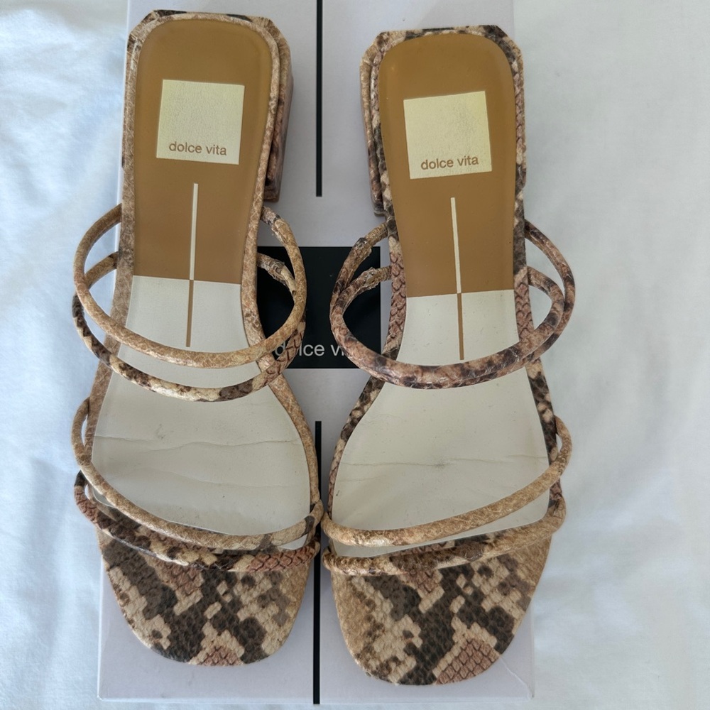 Dolce Vita Women's Brown Snakeskin Sandals